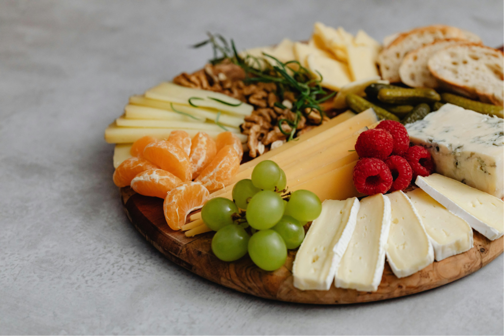 showing a plate with some fruit as healthy food